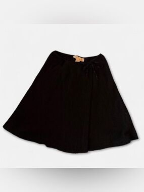 The Limited Black A-Line Skirt with Side Tie